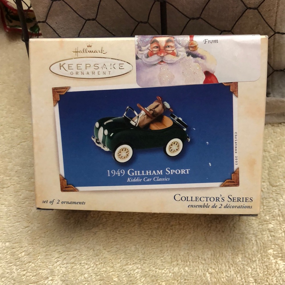 NIB 2003 Hallmark Keepsake Ornament 1949 Gillham Sport with golf bag orn…